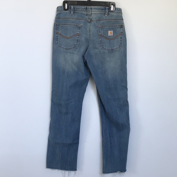 Carhartt Relaxed Fit Cutoff Jeans Women's Size 4 Tall - Picture 6 of 9